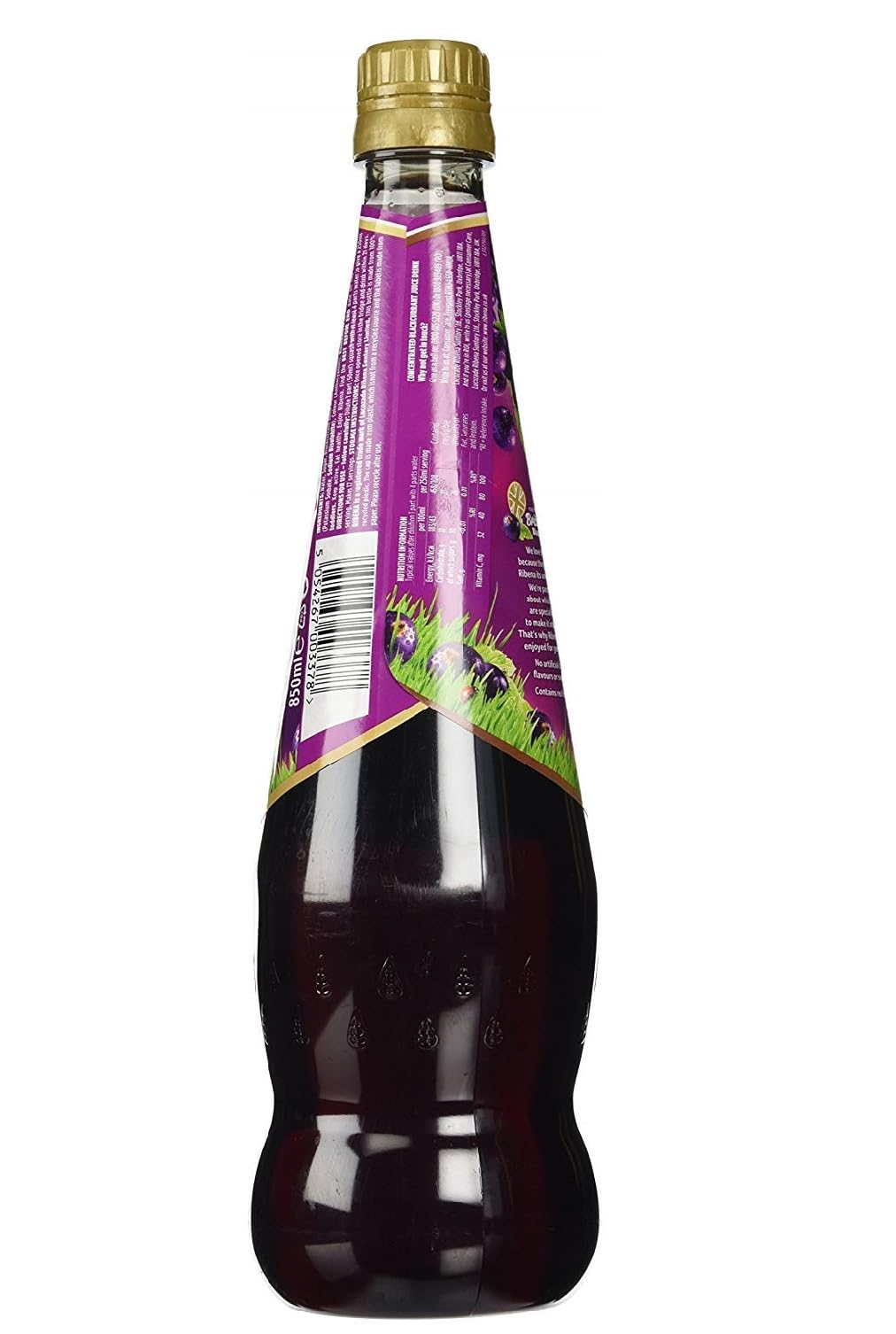 Ribena pouring into glass demonstrating simple serving and vibrant color