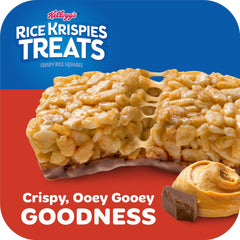 Rice Krispies Treats Chocolatey Peanut Butter bar highlighting peanut butter flavor