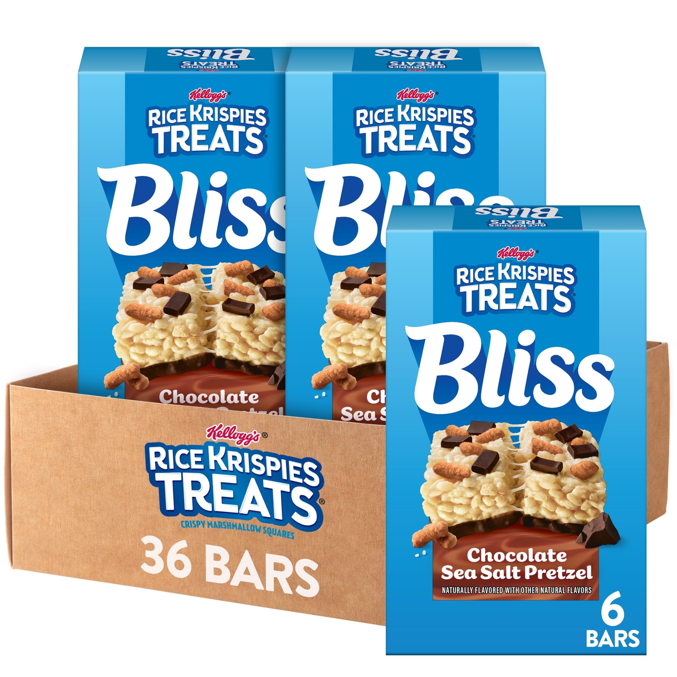 RICE KRISPIES TREATS front packaging shows product and benefits