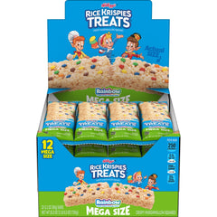 Rice Krispies Treats front packaging showing 12 mega bars for easy sharing