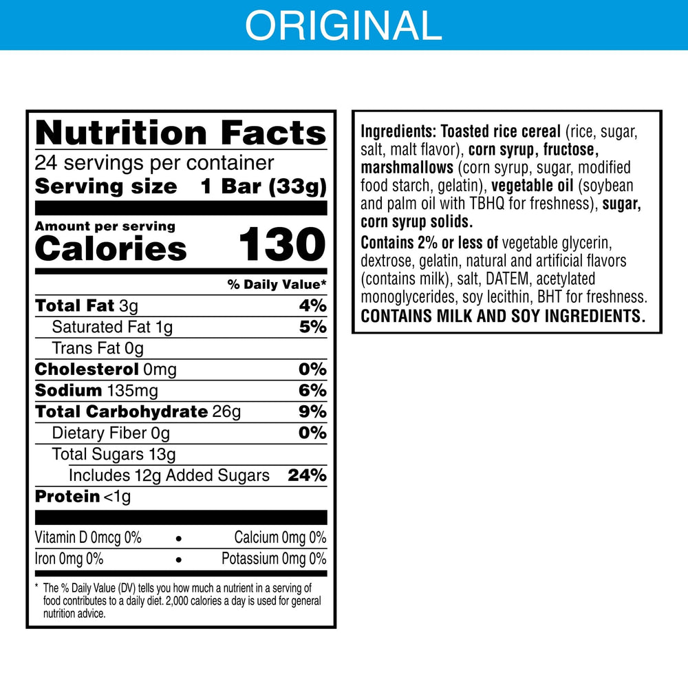 Rice Krispies Treats single unwrapped bar showcasing gooey marshmallow and crisp rice benefit tasty snack