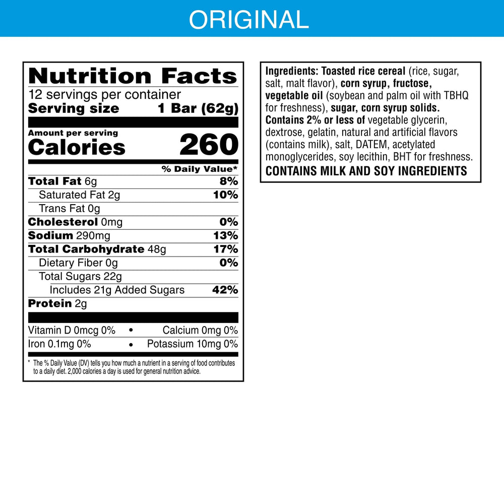 Rice Krispies Treats unwrapped Mega Bar close-up showing crisp texture