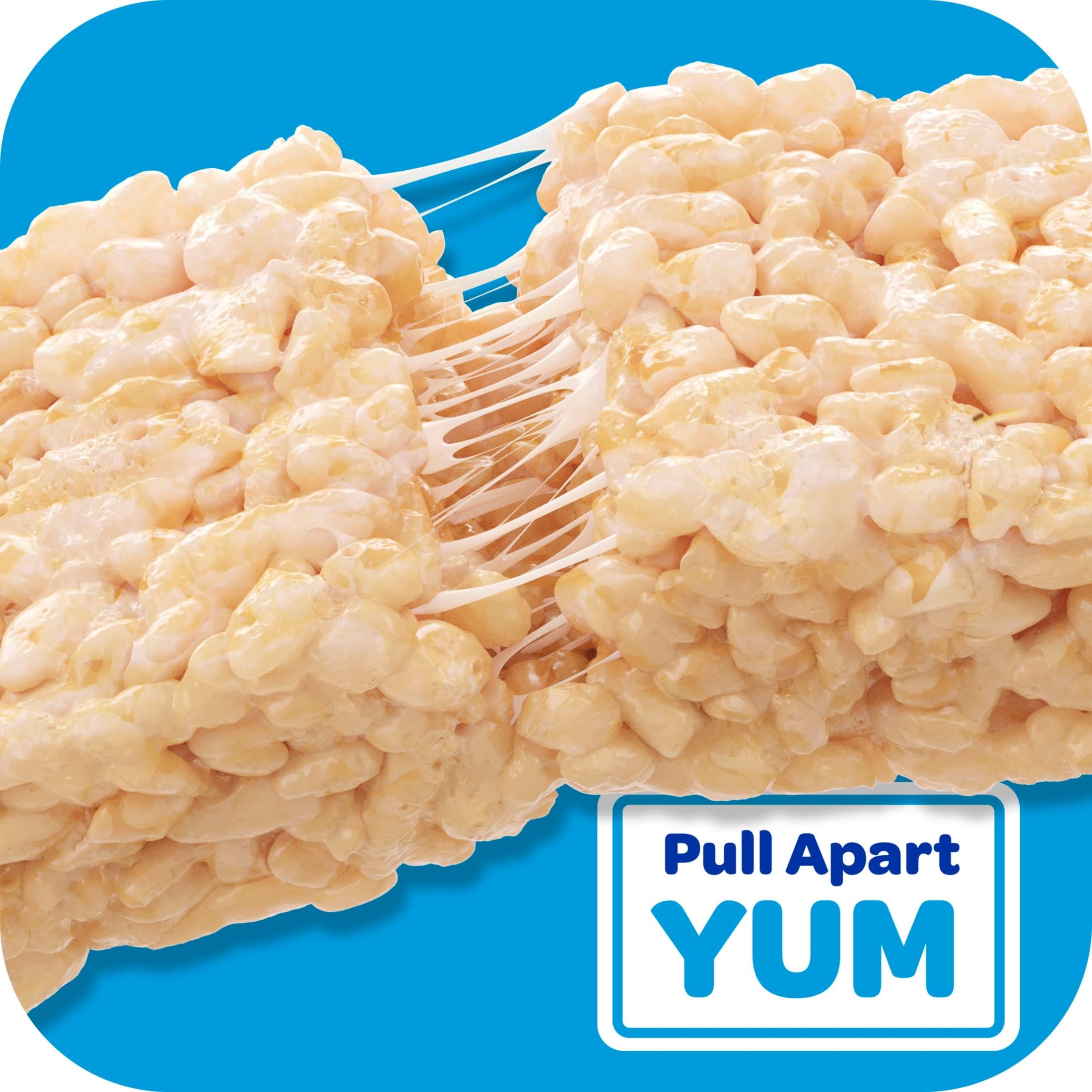 Rice Krispies Treats Mega Bar compared to original bar showing larger serving