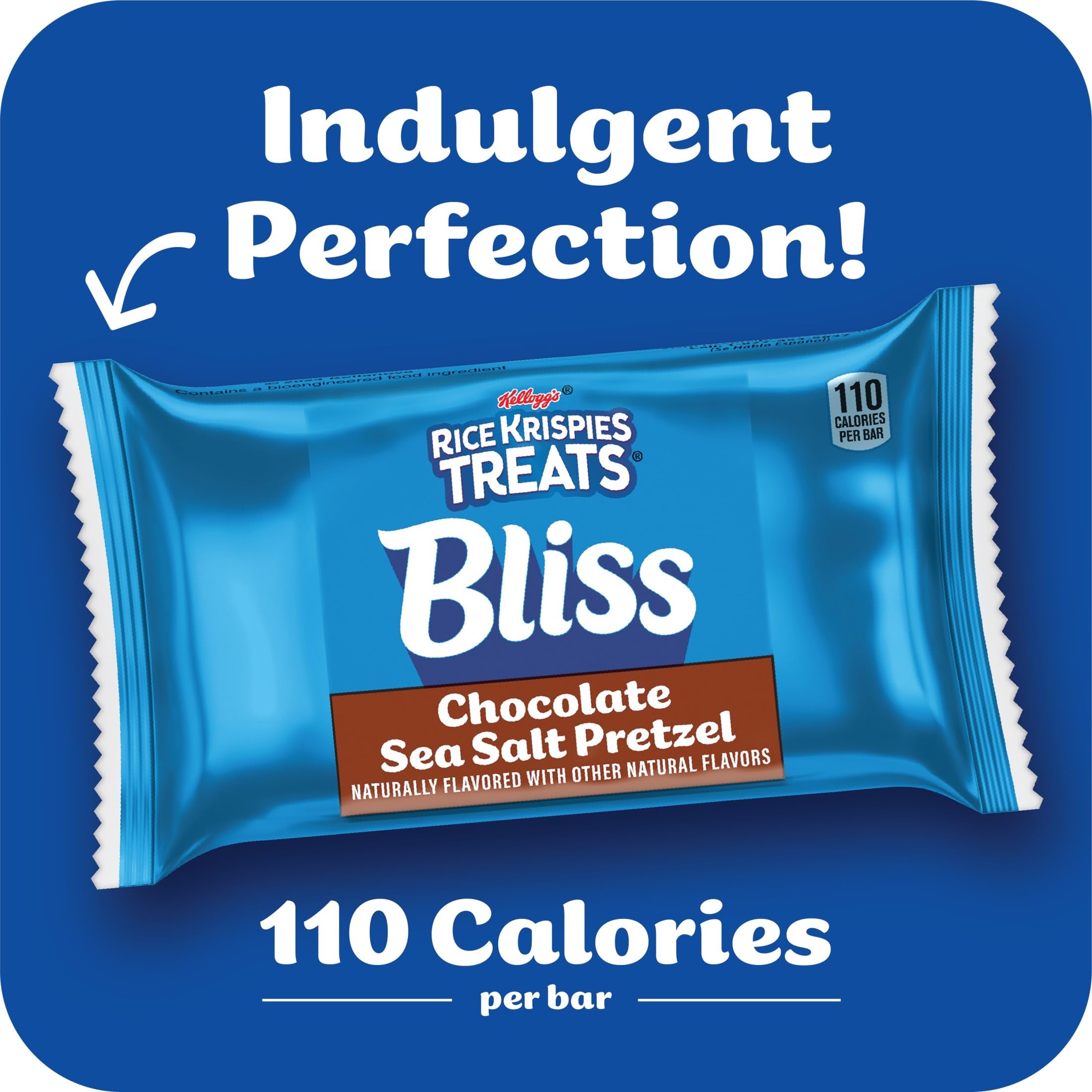 RICE KRISPIES TREATS bar in hand shows single-serve size and portion