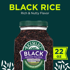 RiceSelect black rice close-up of grains highlighting nutty texture and quality
