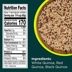 RiceSelect cooked quinoa bowl demonstrating fluffy texture and quick cooking