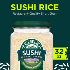 RiceSelect rice grain close-up highlighting short-grain sticky texture