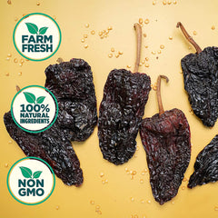 RICO RICO ancho chile close-up highlighting deep color and smoky flavor