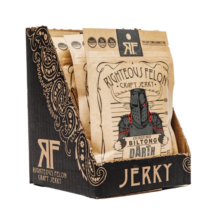 Righteous Felon front packaging showing Darth Garlic flavor and 8-pack convenience