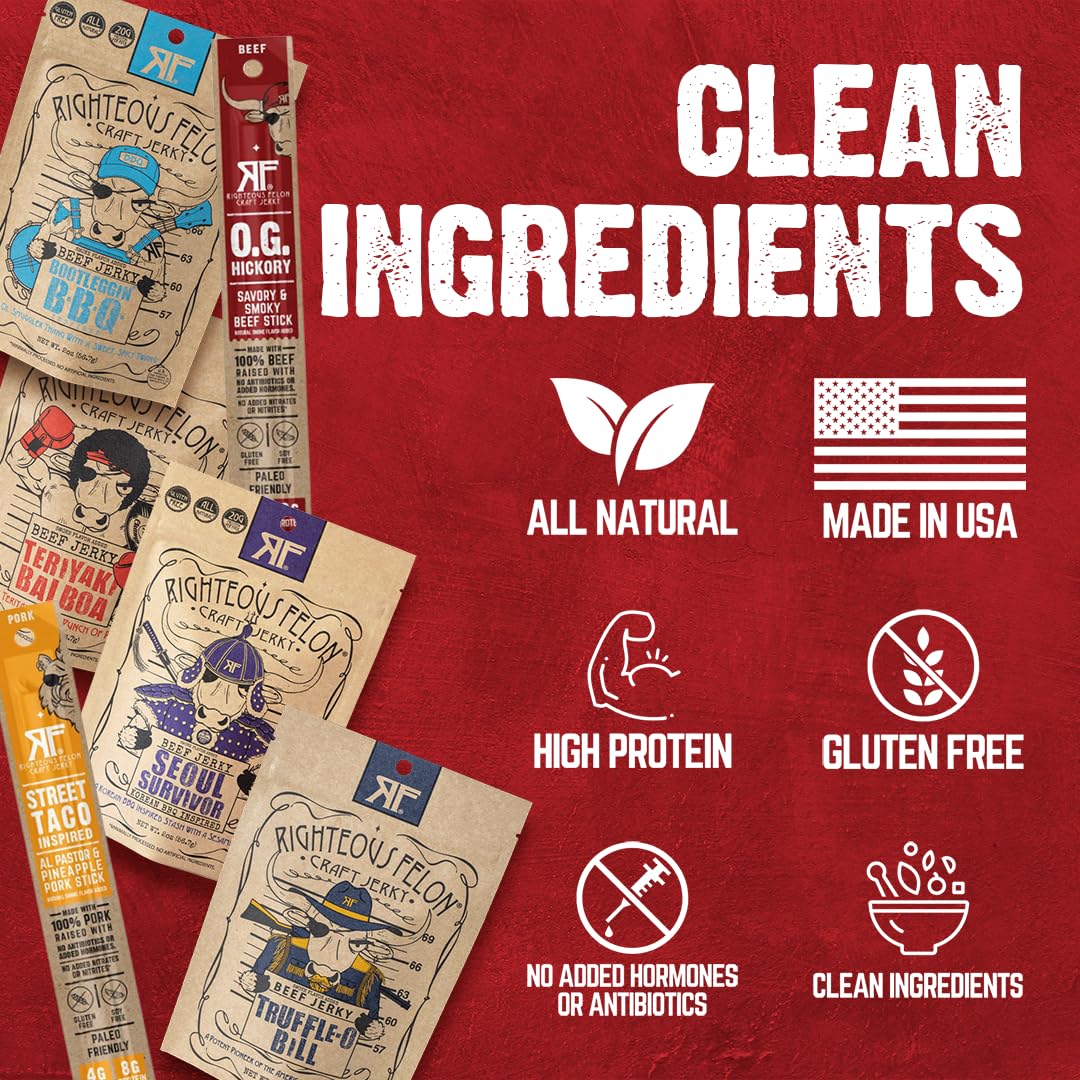 Righteous Felon sourcing label from American farms emphasizing clean ingredients transparency