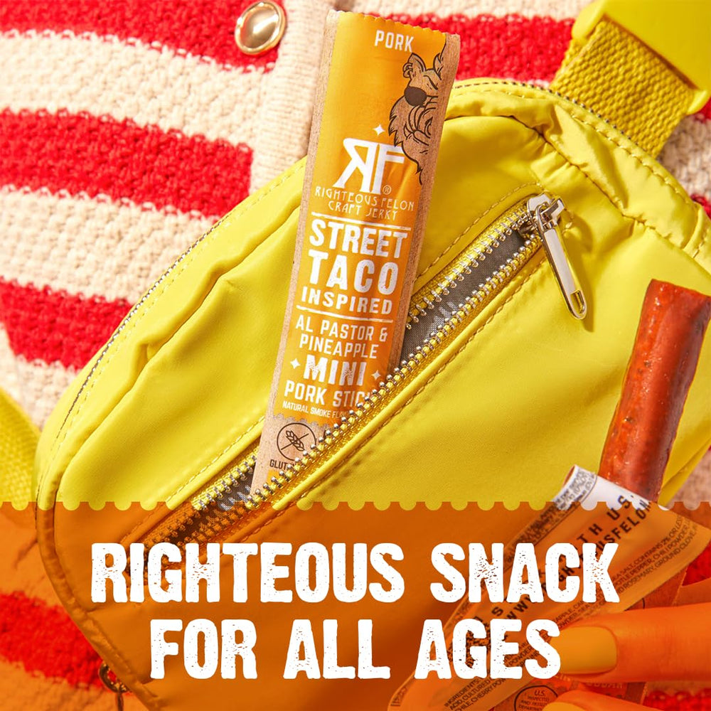 Righteous Felon packed inside a kids lunchbox for balanced school snack energy