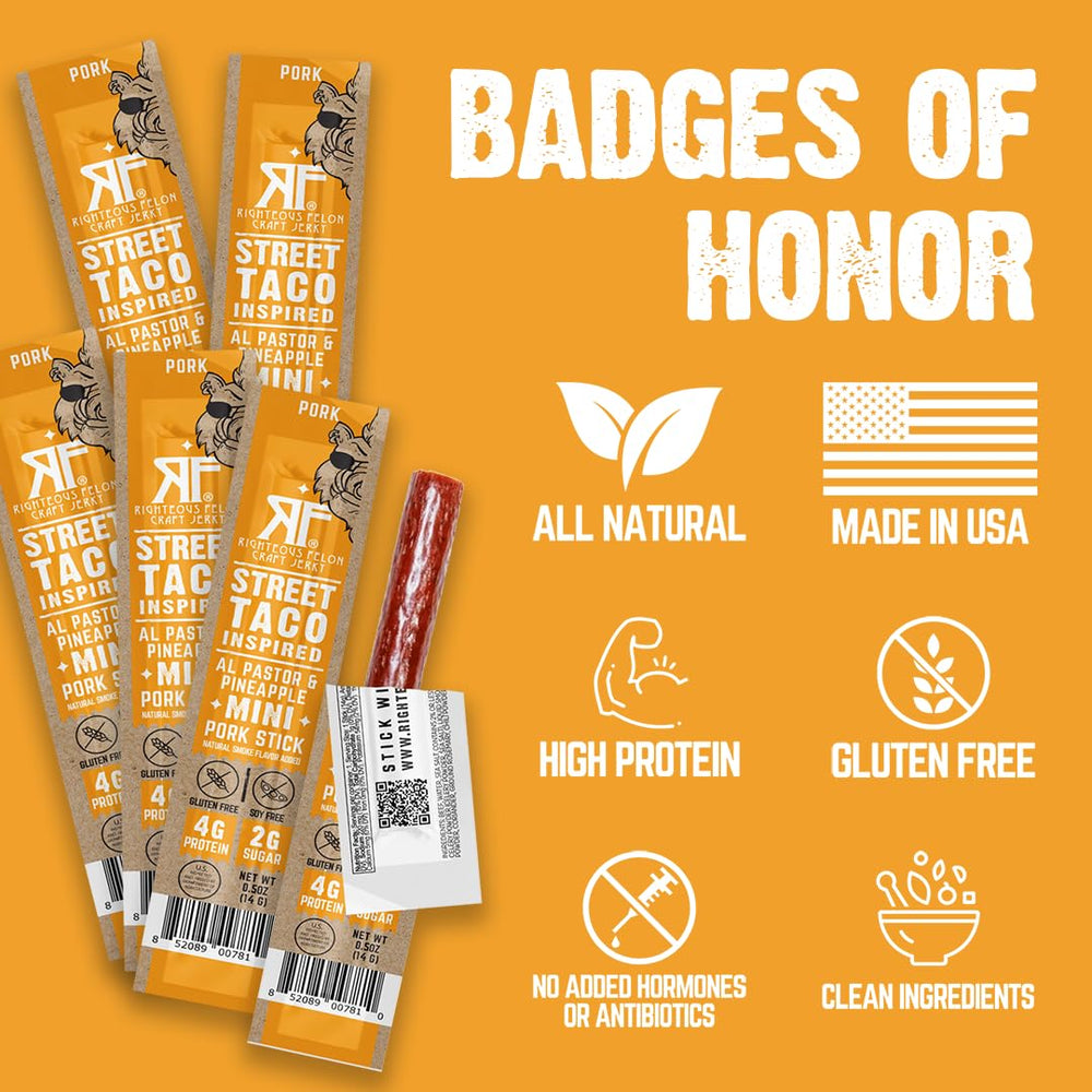 Righteous Felon meat sticks in an outdoor setting for on-the-go hiking fuel