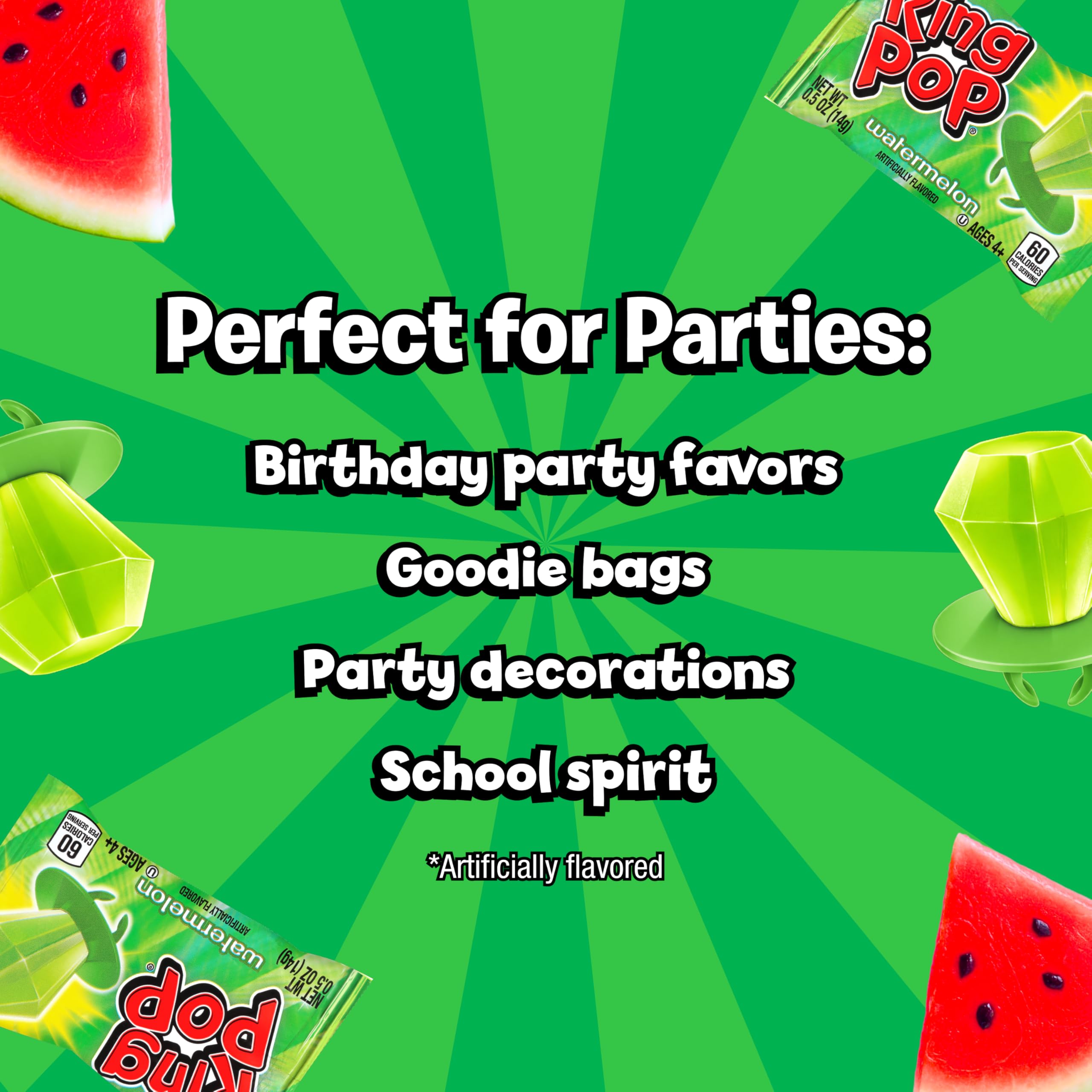 Hand holding Ring Pop to show size and scale for portion control and gifting