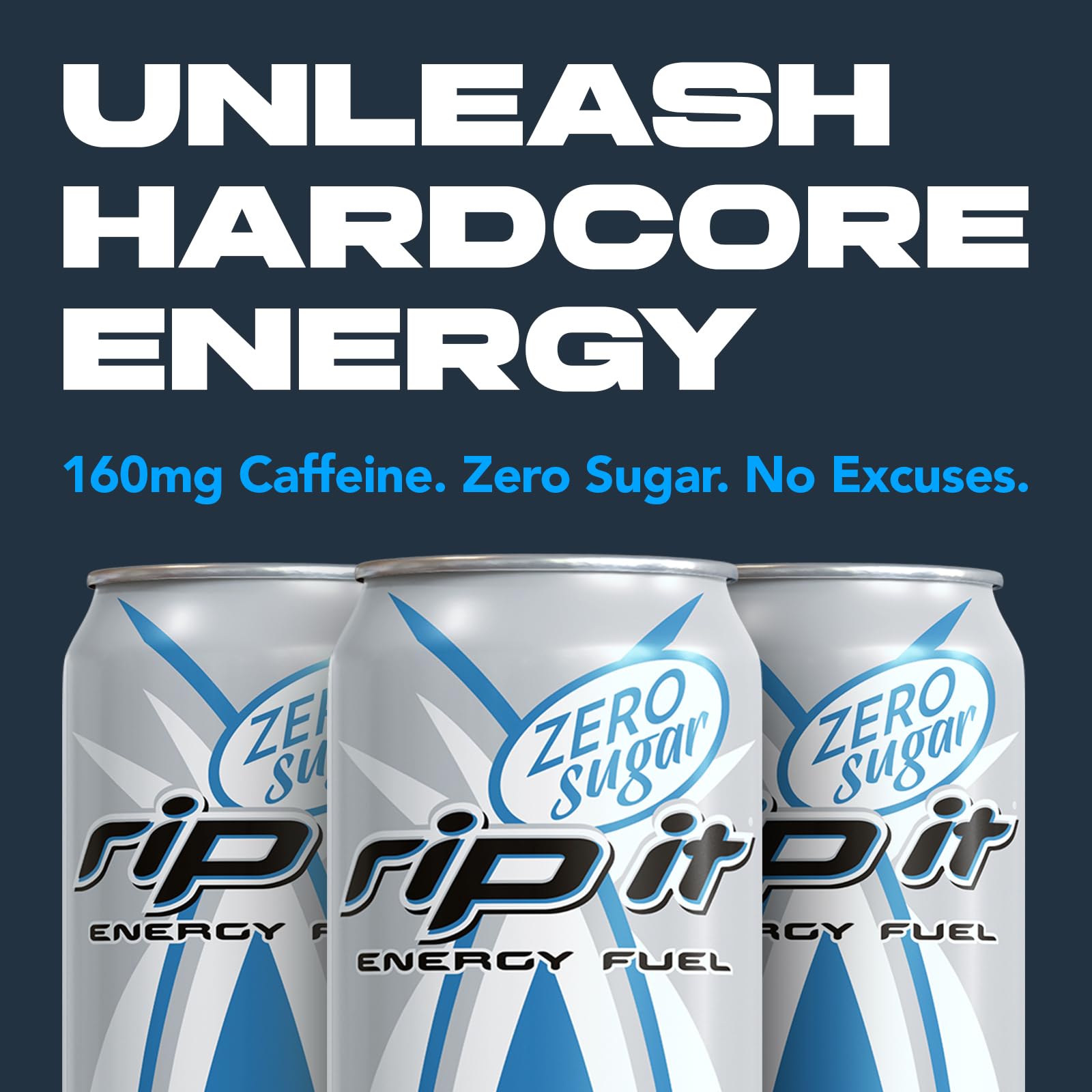 Rip It can in hand scale comparison showing 16oz size and easy portability