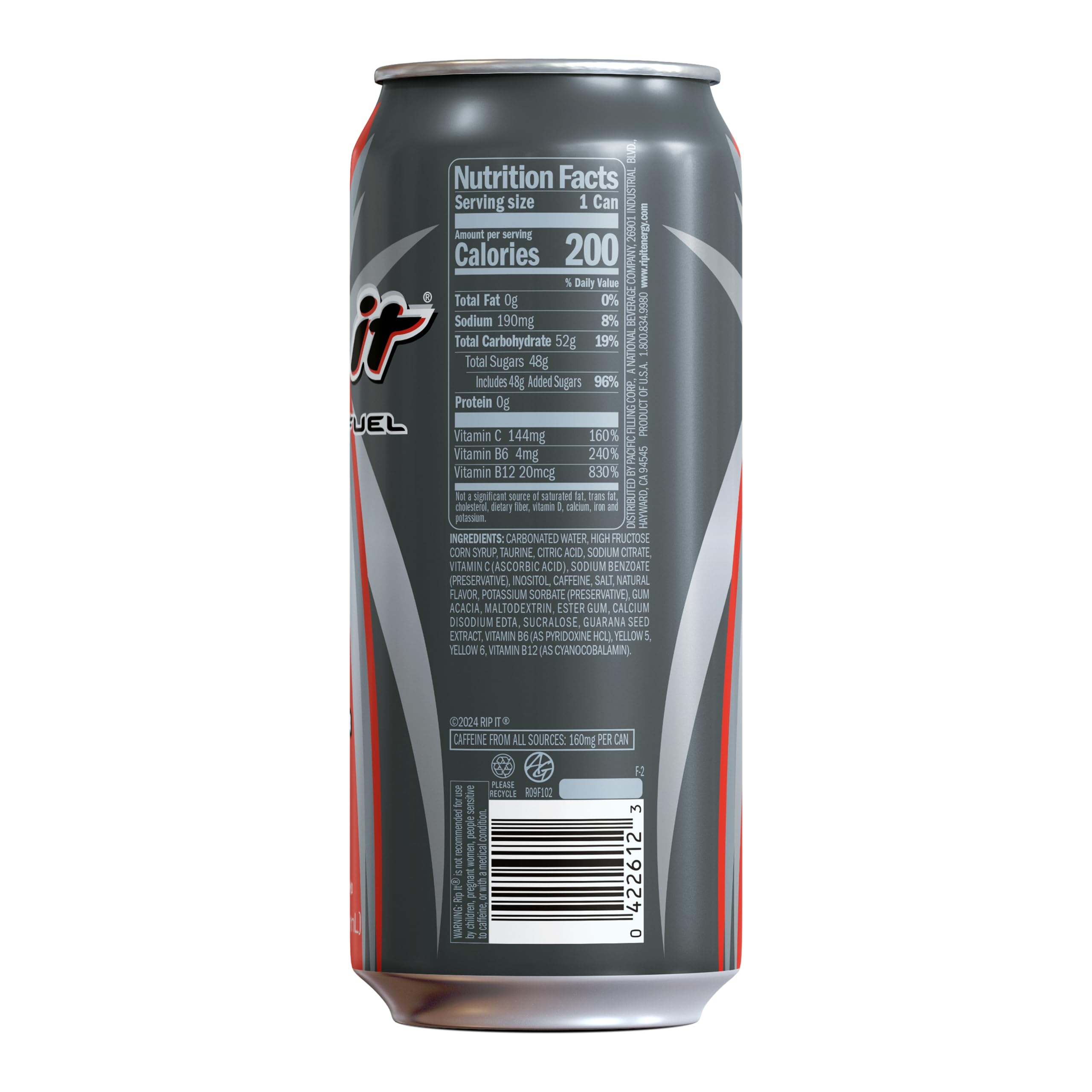 Rip It open can pouring into glass illustrating smooth finish and drinkability