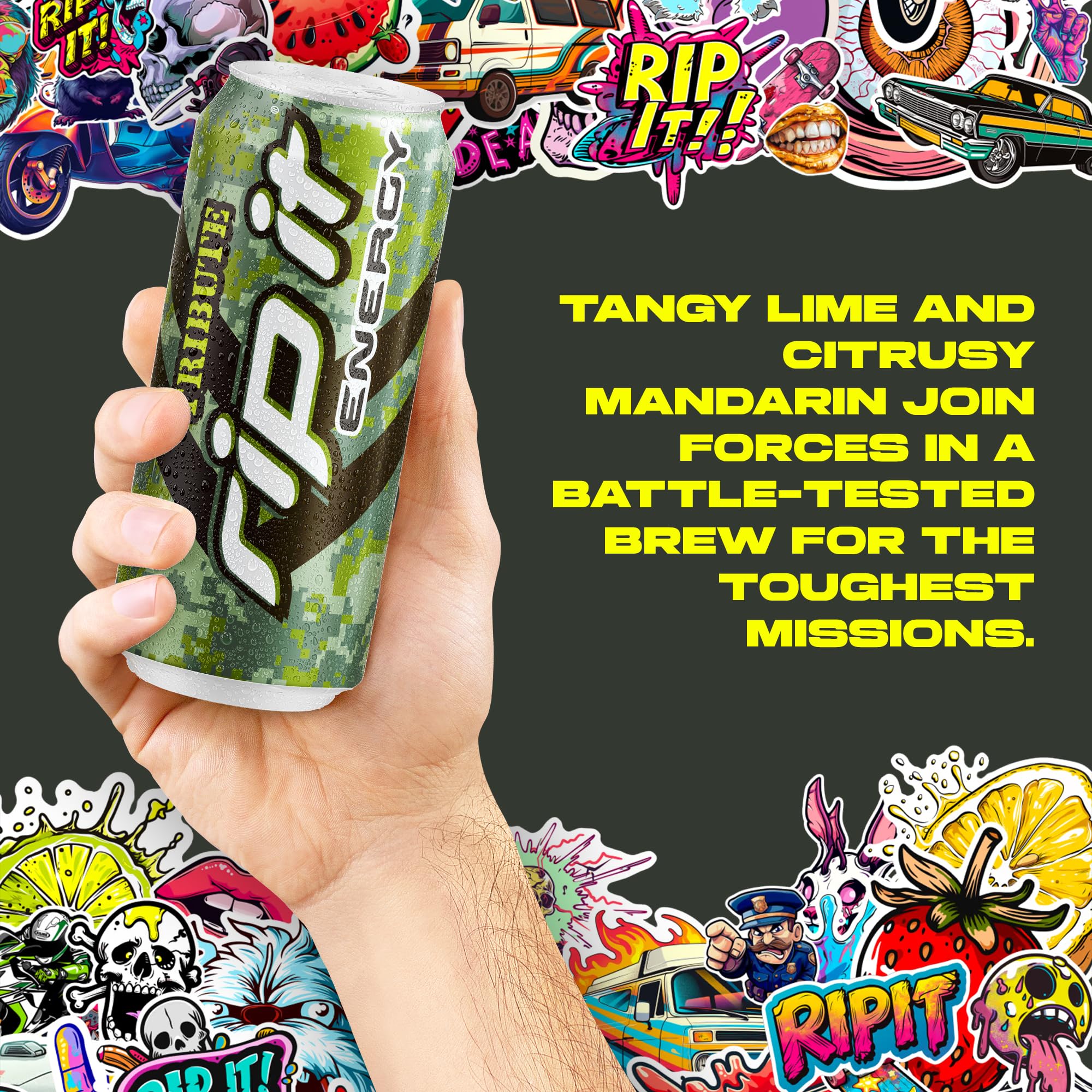 Rip It Tribute can on gym bench by water bottle benefit: pre-workout boost ready