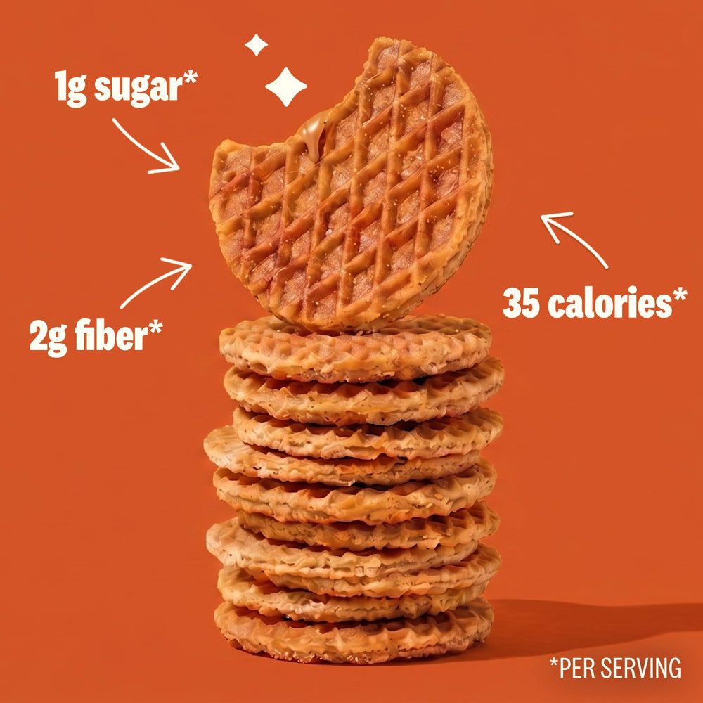 Rip Van Wafels close-up waffle texture showing crisp layers and cinnamon appeal