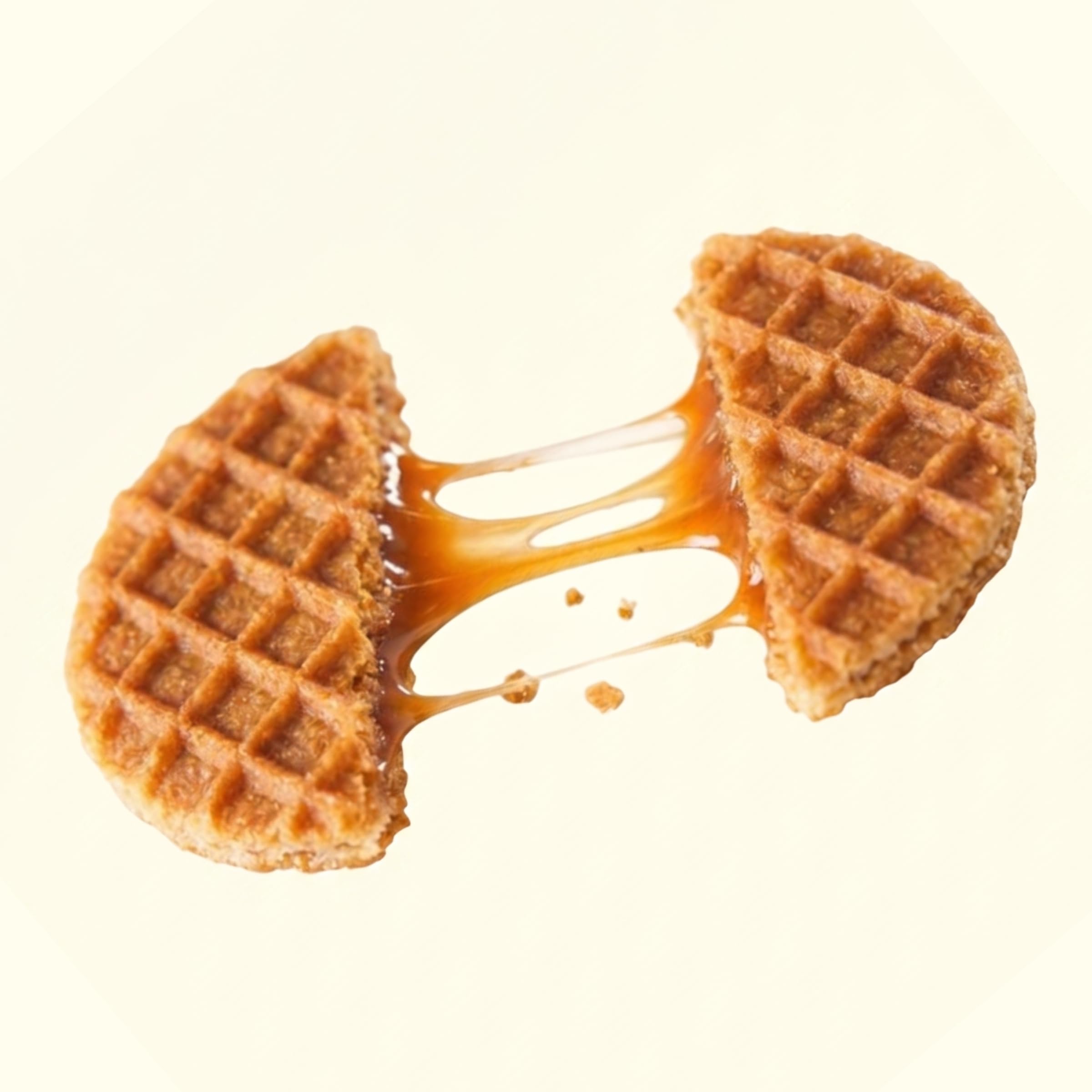 Rip Van Wafels on an office desk illustrating convenient healthy snack at work