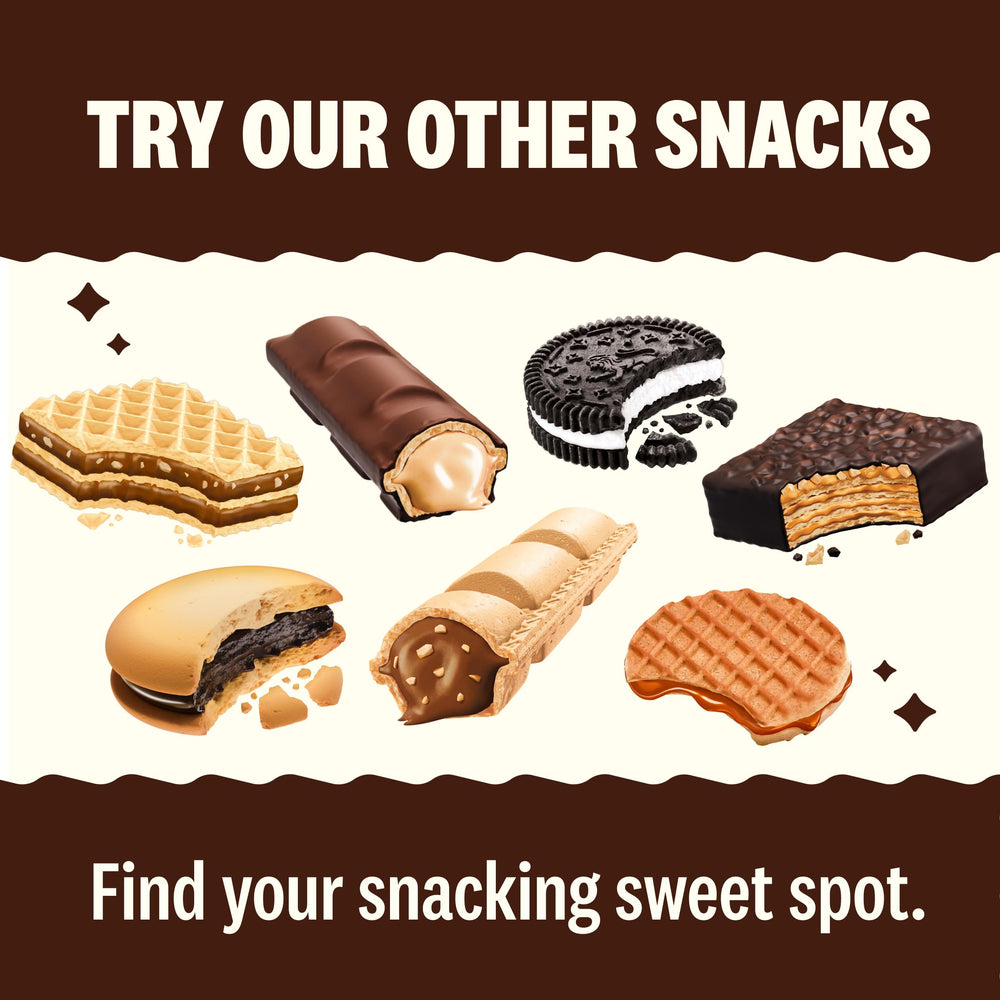 Rip Van Wafels open pouch with multiple individually wrapped wafers