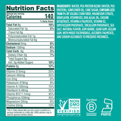 Ripple nutrition label close-up displays protein and DHA details for transparency