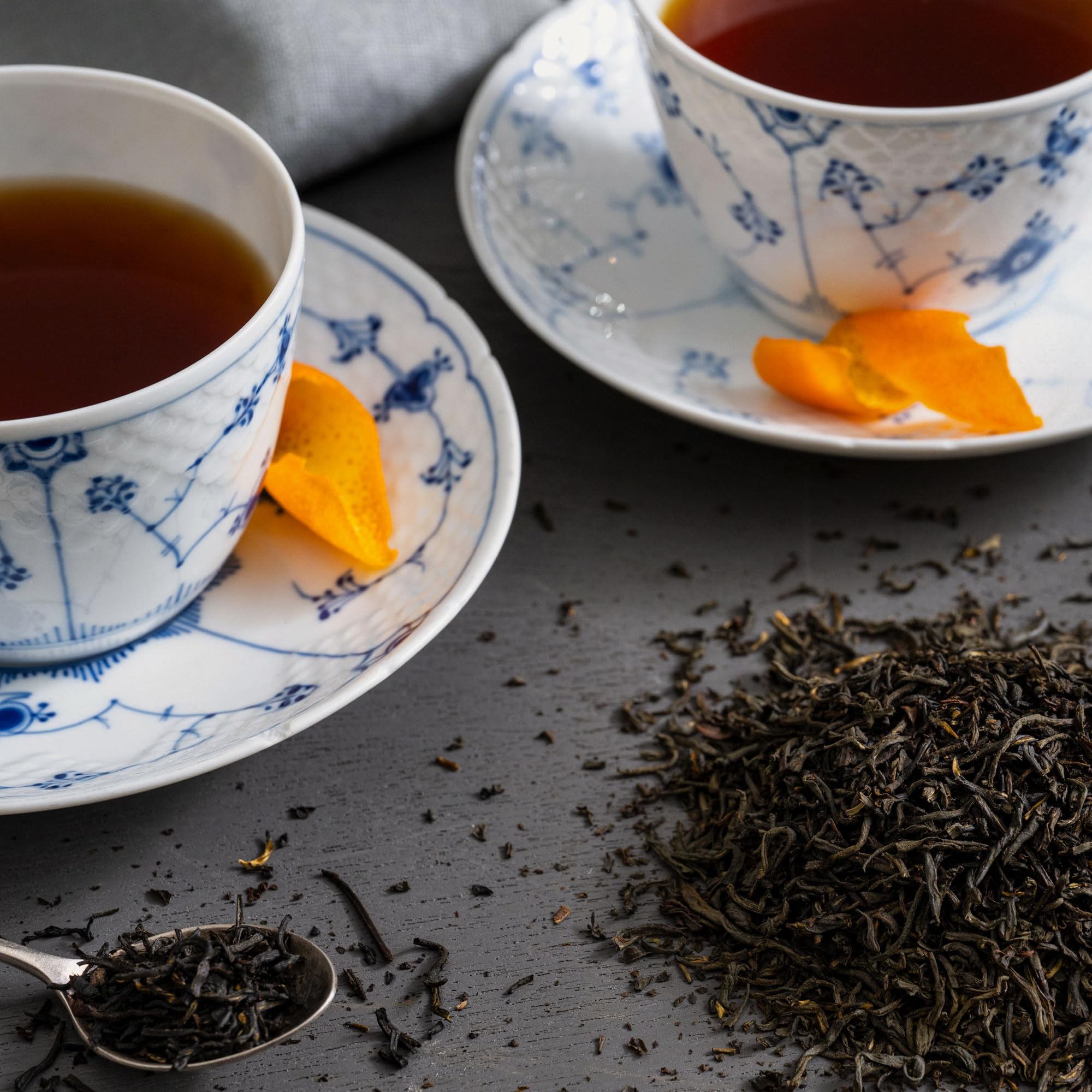 Rishi Tea cup on a table in a cozy setting showing easy everyday enjoyment