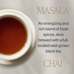 Rishi Tea brewed cup in a kitchen setting demonstrating aromatic warmth