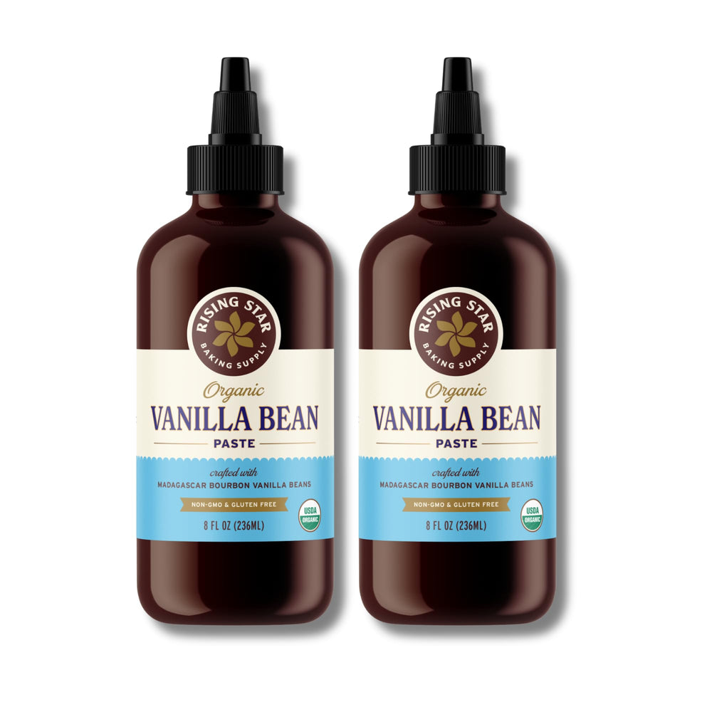 Rising Star front packaging showing two 8 oz bottles and label benefits