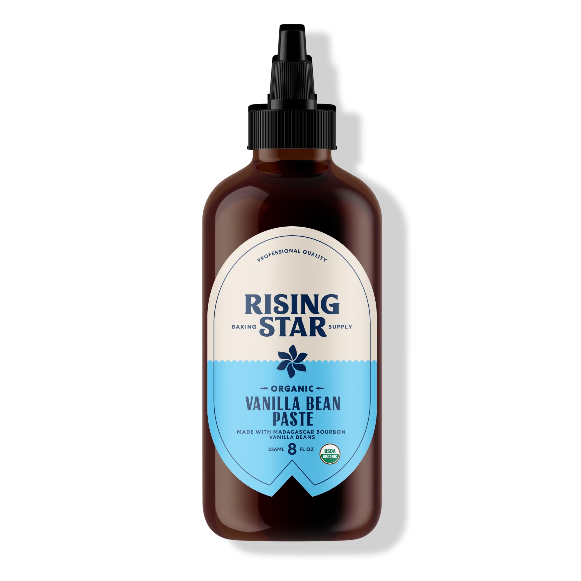 Rising Star front packaging showing 8 oz bottle and label benefit convenience
