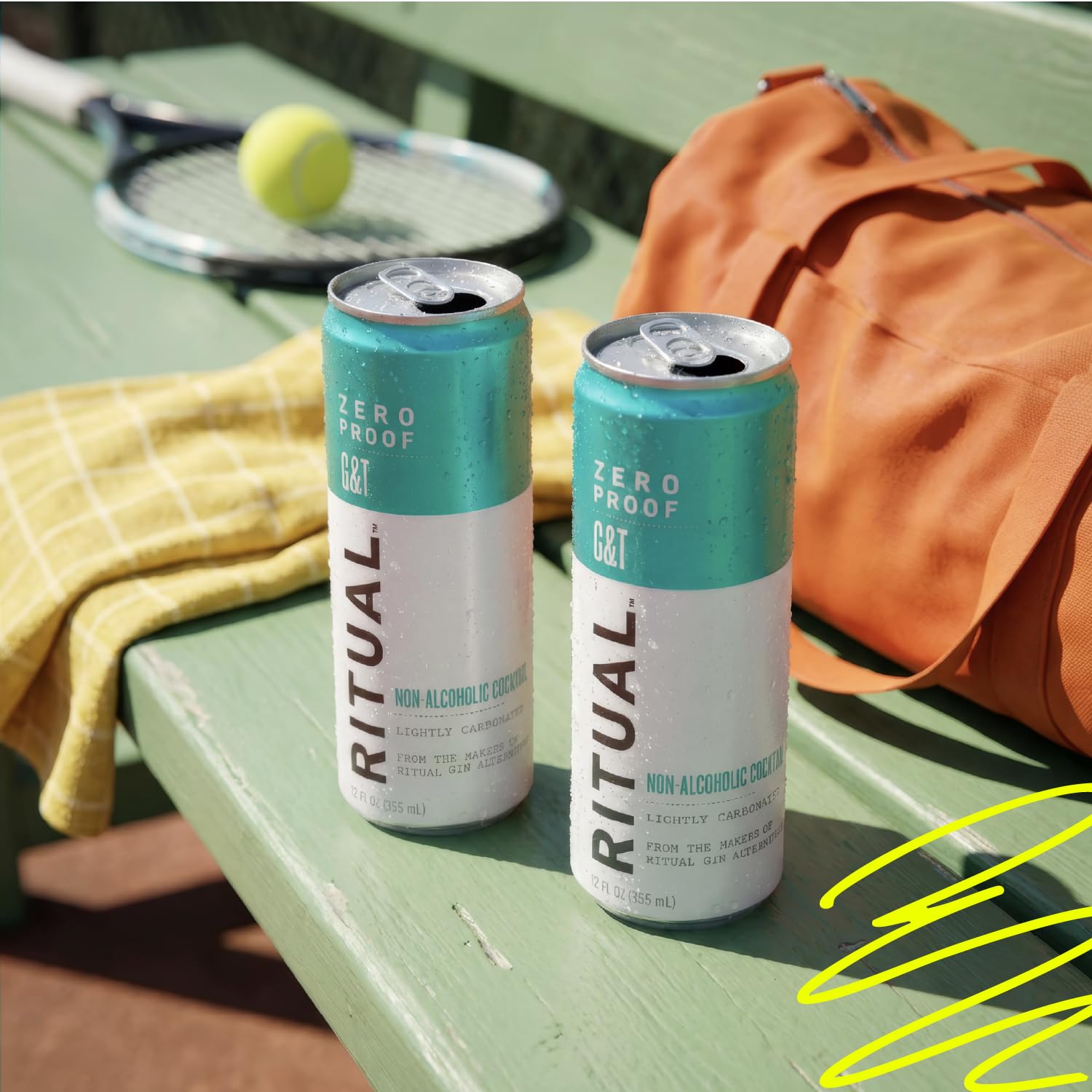 Ritual Zero-Proof 4-pack box view showing convenient ready-to-drink packaging