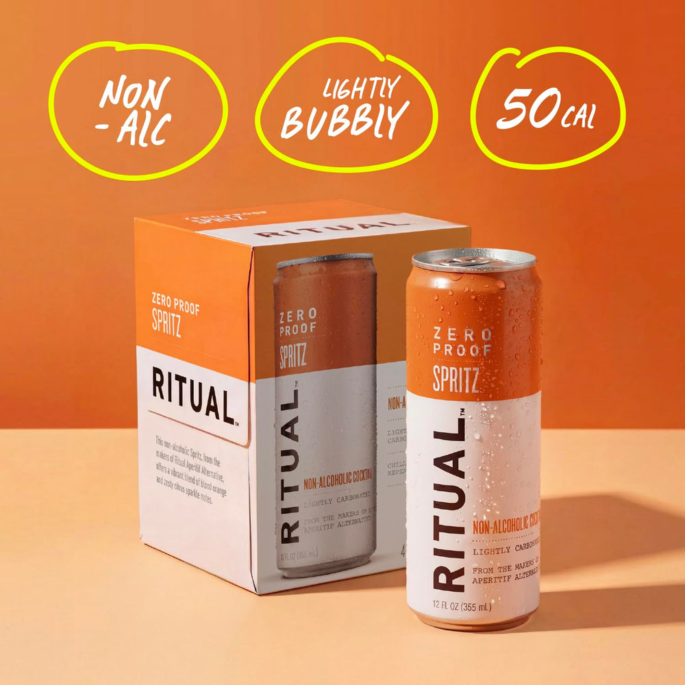 Ritual Zero-Proof close-up of bubbles highlighting refreshing effervescence
