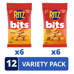 RITZ close-up of two assembled Bits highlighting flaky texture and crunch