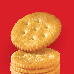 RITZ cracker close-up texture highlighting flaky buttery layers and crunch