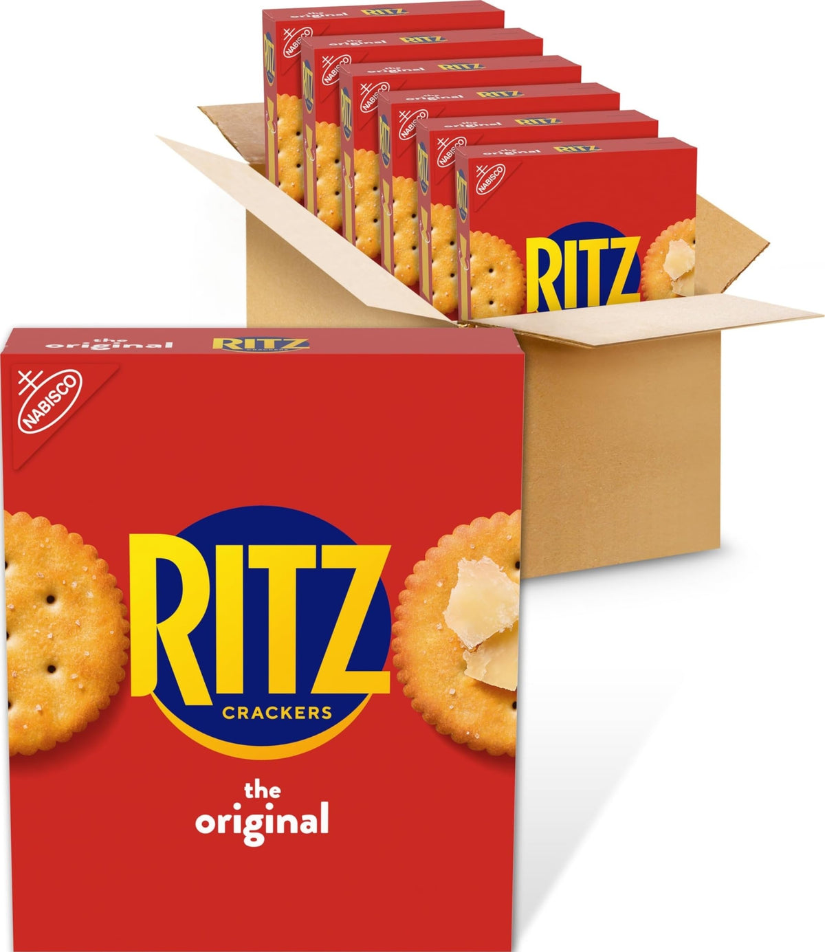 Ritz front packaging six boxes showing bulk convenience and freshness