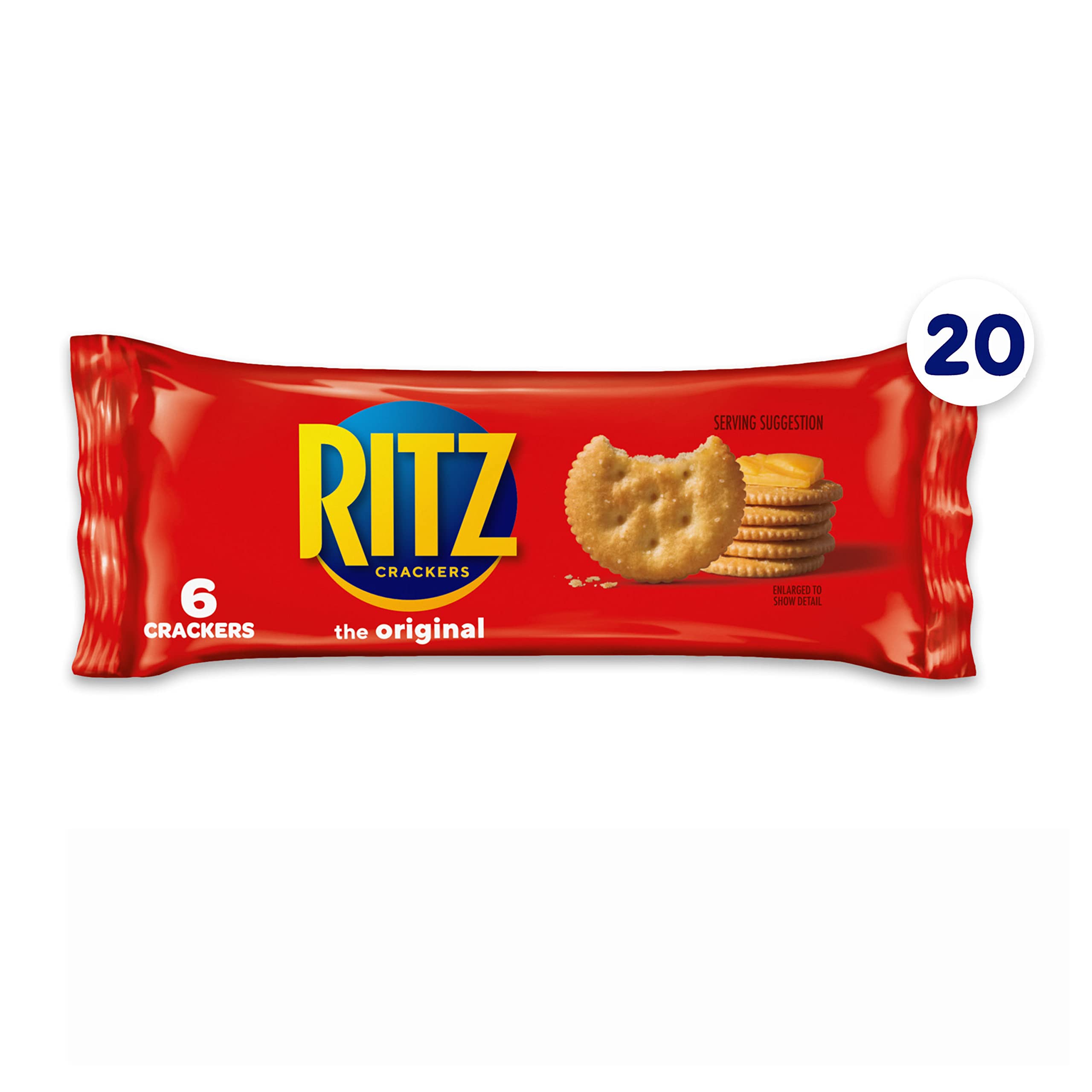 RITZ single snack pack open with crackers ready to eat for portability
