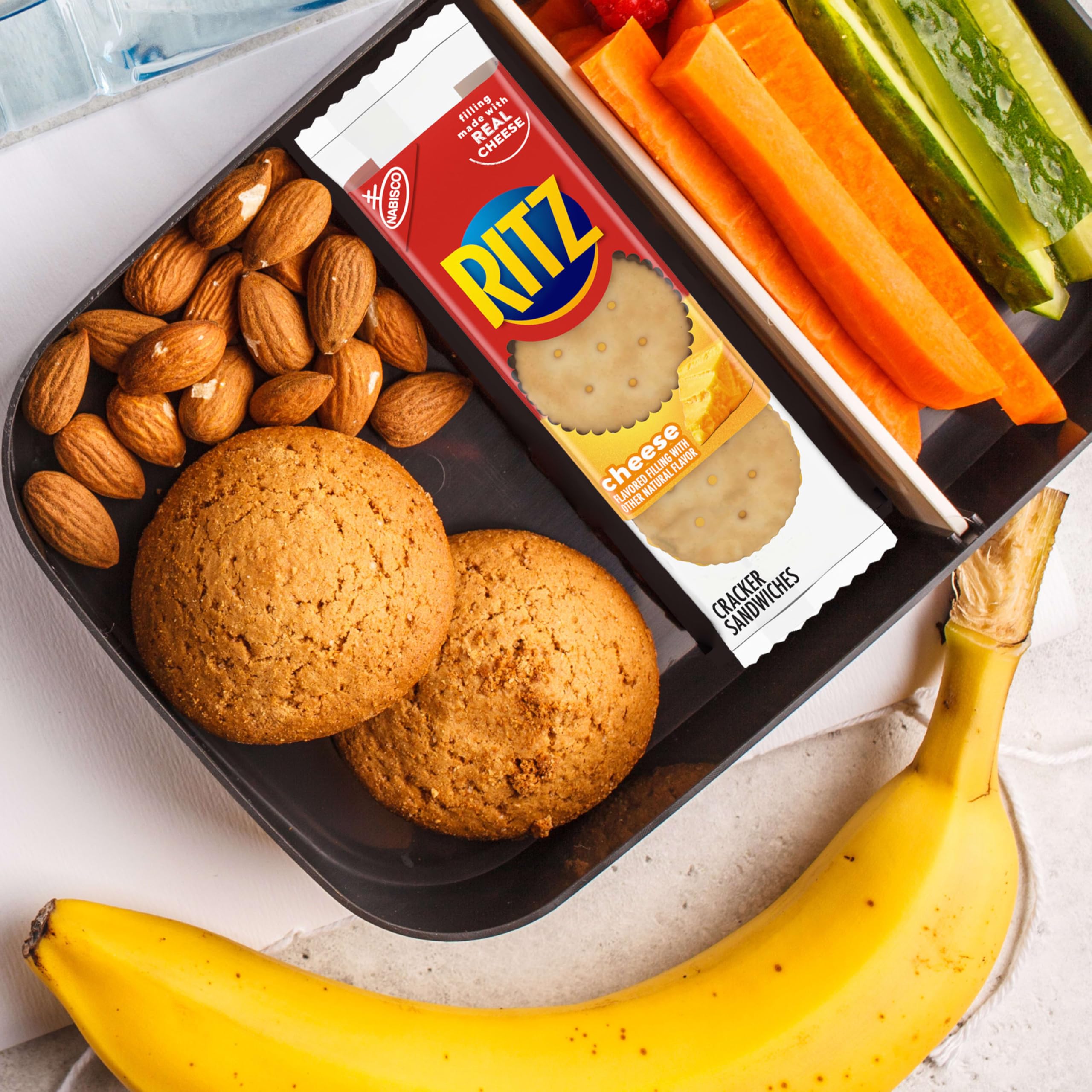 Ritz cracker edge texture revealing crisp, buttery crunch benefit