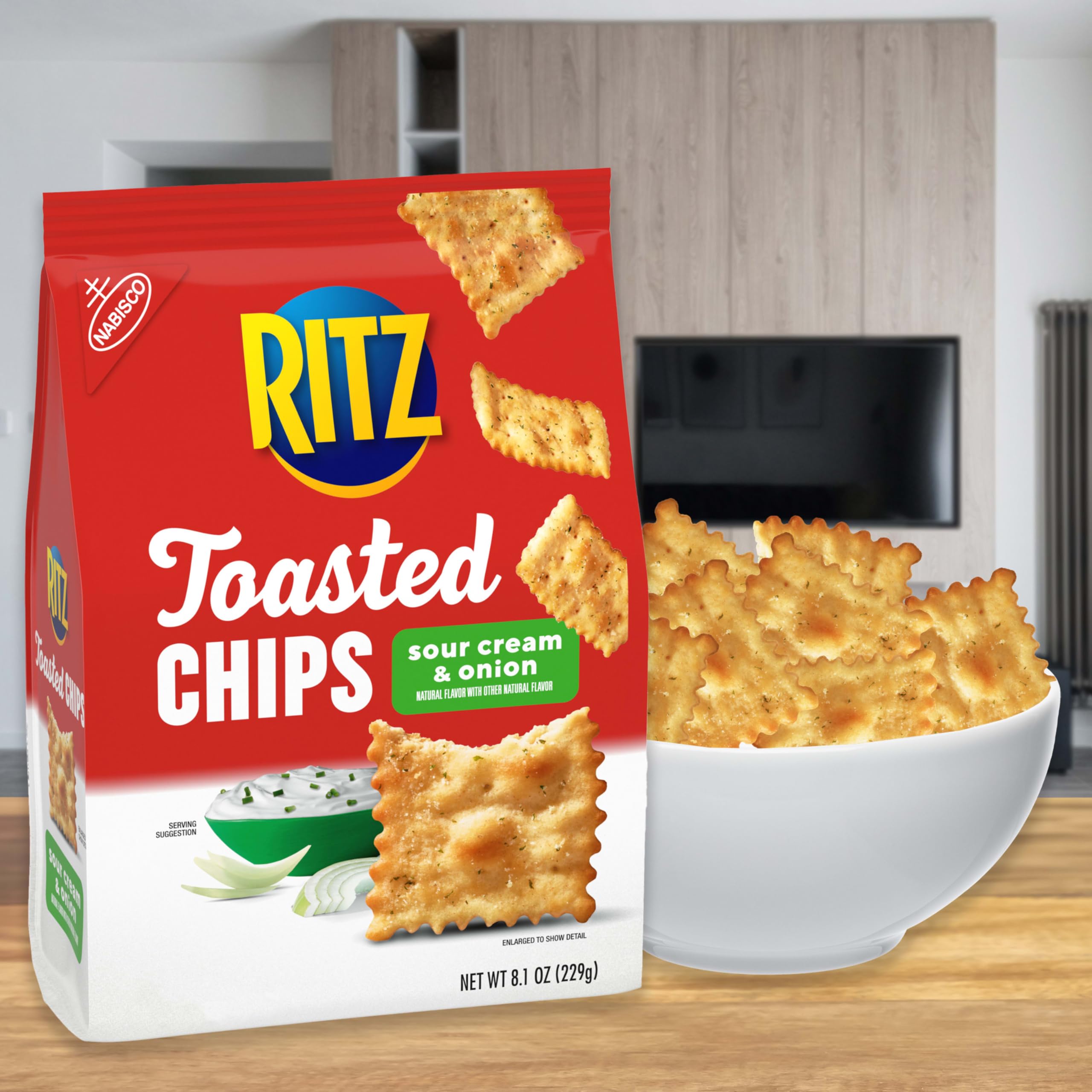 Ritz Cheddar bag showing cheesy chips ideal for bold snacking