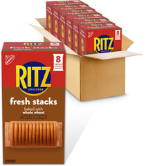 RITZ front box showing whole wheat Fresh Stacks and branding for pantry convenience