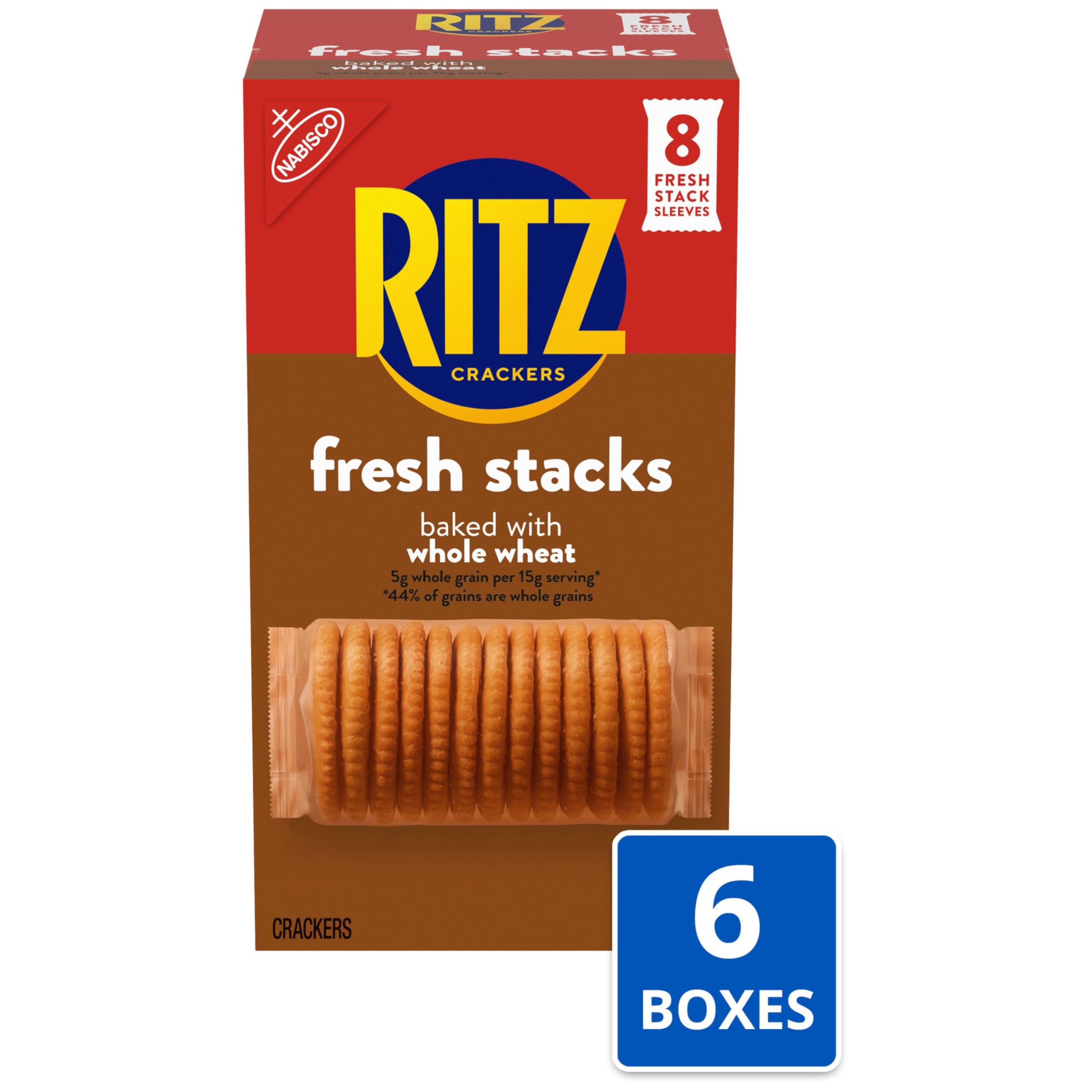 RITZ single open pack of 13 crackers demonstrating portable snack convenience