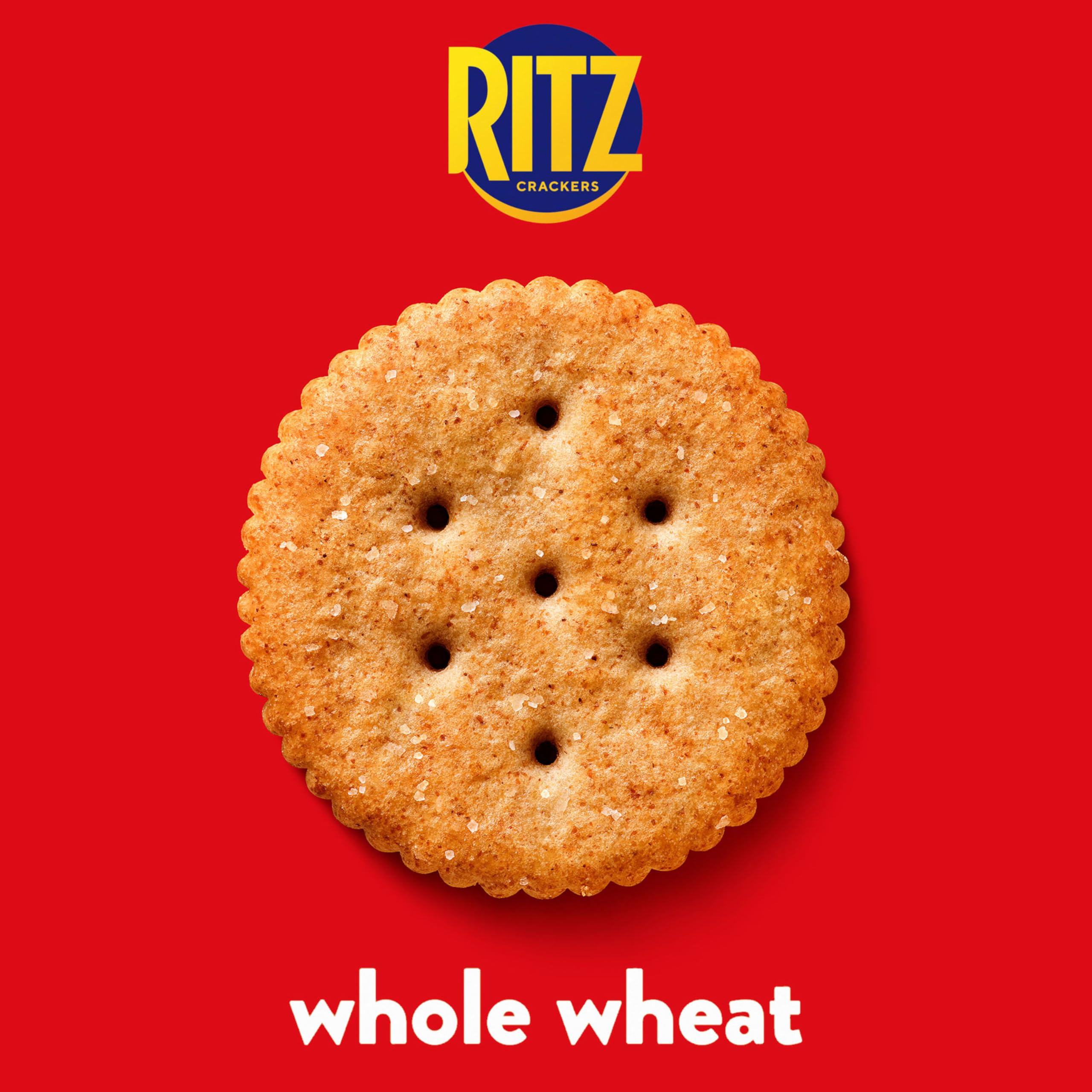 RITZ cracker topped with cheese illustrating versatile pairing and appetizer ideas