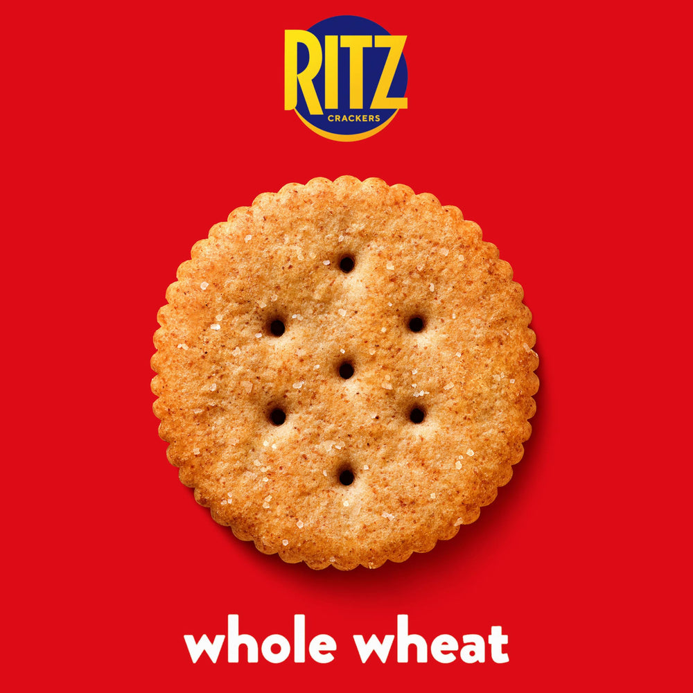 RITZ cracker topped with cheese illustrating versatile pairing and appetizer ideas