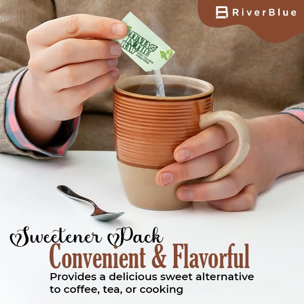 RiverBlue packet labels collection clearly showing sweetener types for quick identification