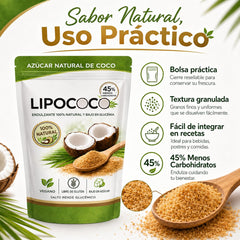 RIWYDMA Lipococo close-up of coconut sugar granules highlighting texture