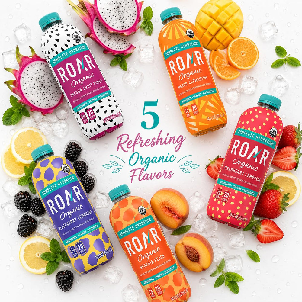 ROAR bottles on an event table offering crowd-pleasing beverage choices