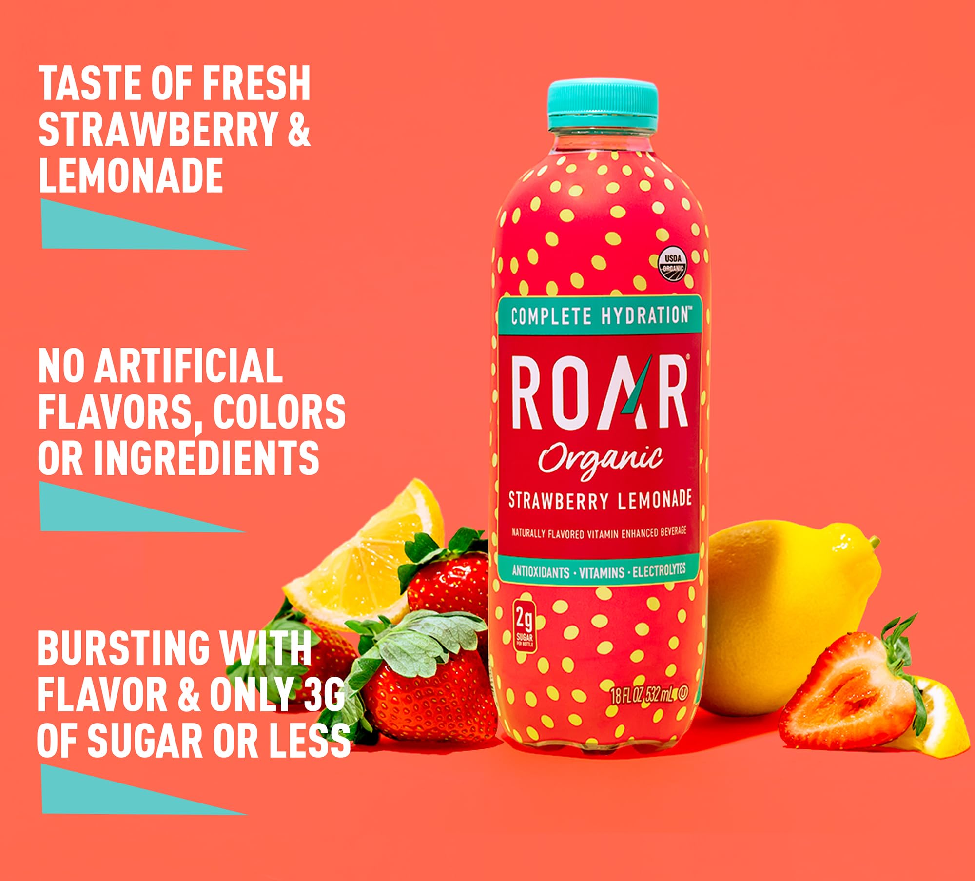 ROAR bottle inside gym bag next to towel illustrating post-workout hydration convenience