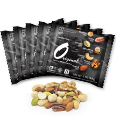 Roastery Coast front packaging showing unsalted mixed nuts and variety benefits