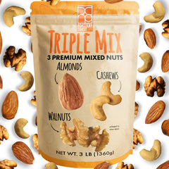 Roastery Coast front packaging showing bulk nut mix and clear window for freshness