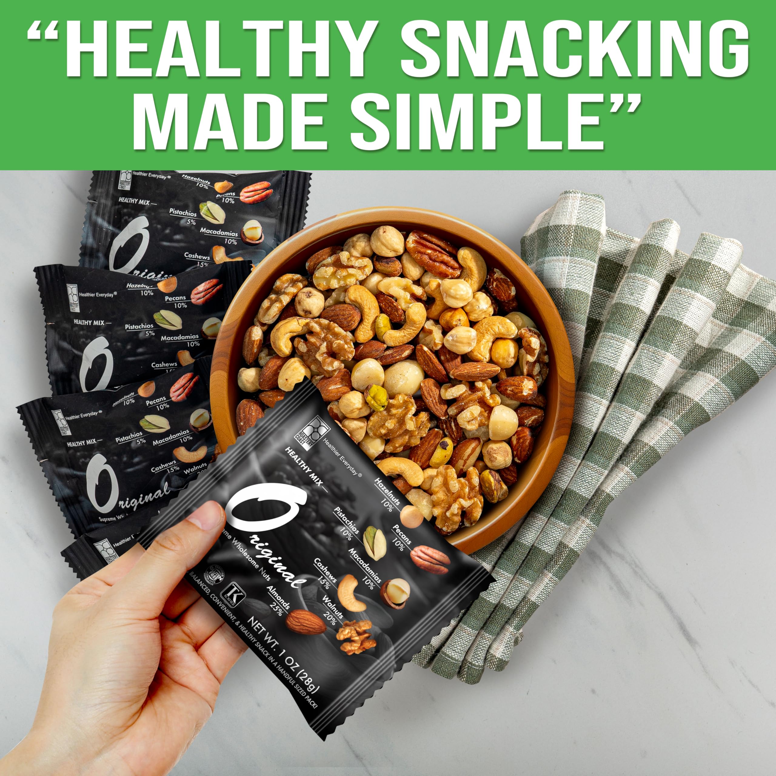Roastery Coast pouch beside a ruler showing 1 oz serving size for portion control