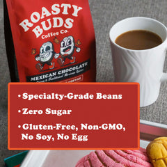 Roasty Buds resealable bag seal visible to show freshness preservation benefit