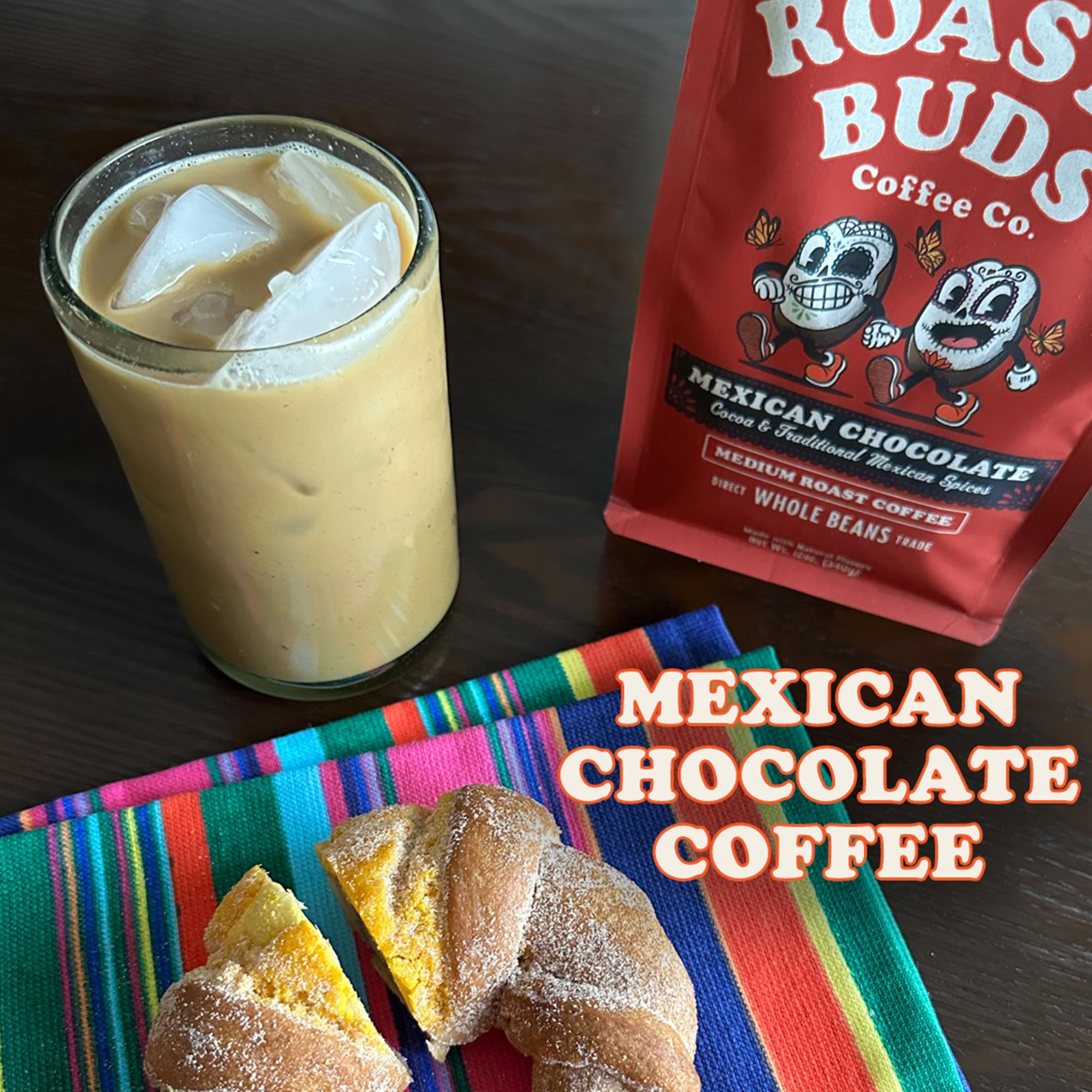 Roasty Buds brewed with steamed milk to demonstrate creamy café-style serving option
