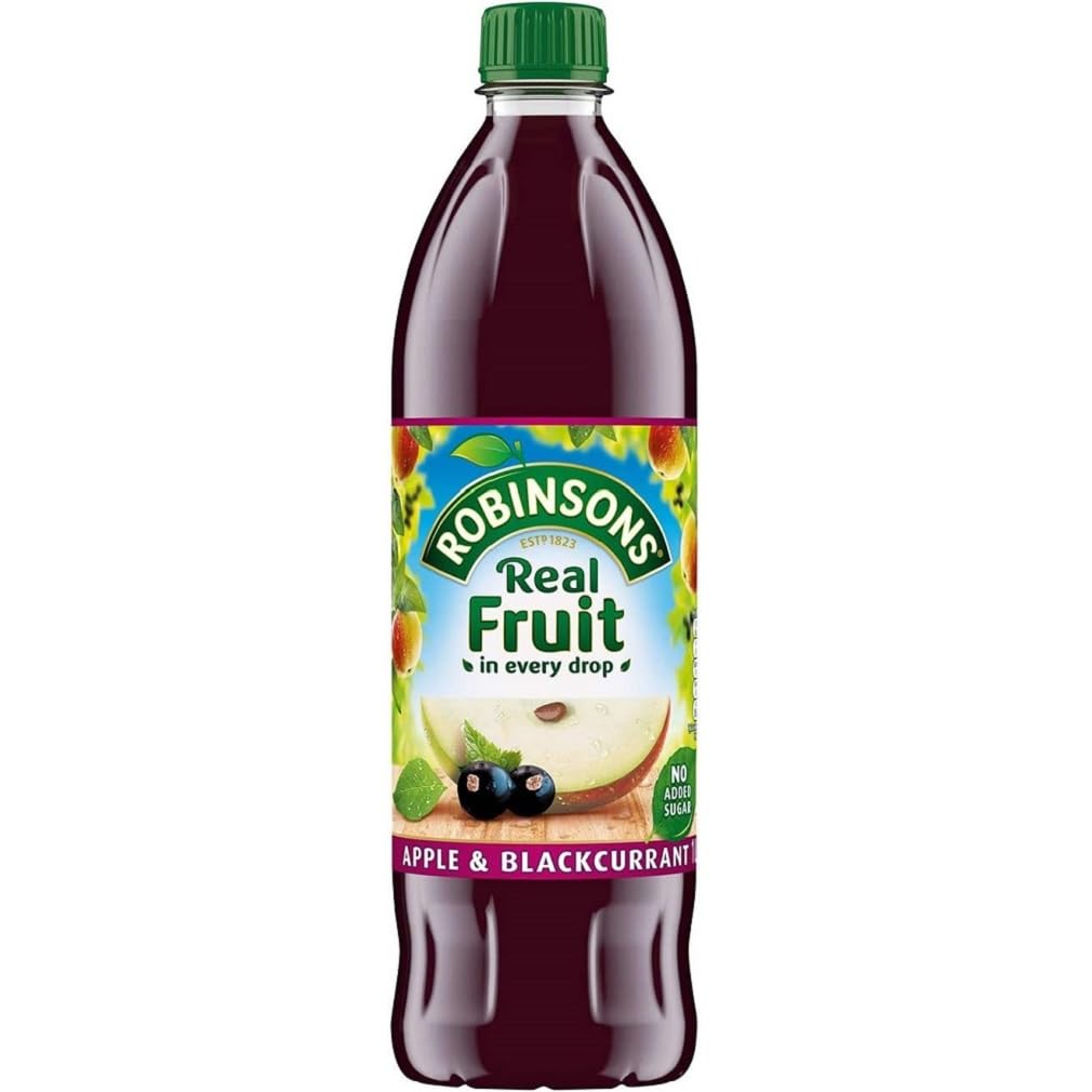 Robinsons front packaging showing three 1L bottles and clear branding, great value